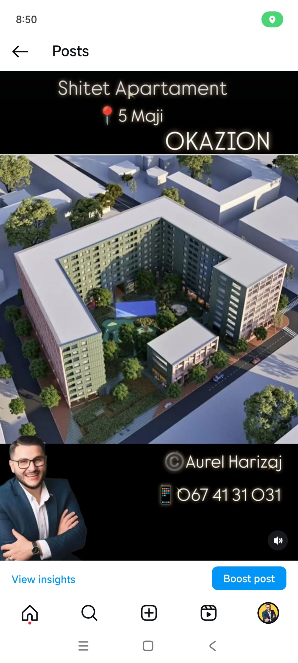 Shitet Apartament OKAZION. 5 Maji