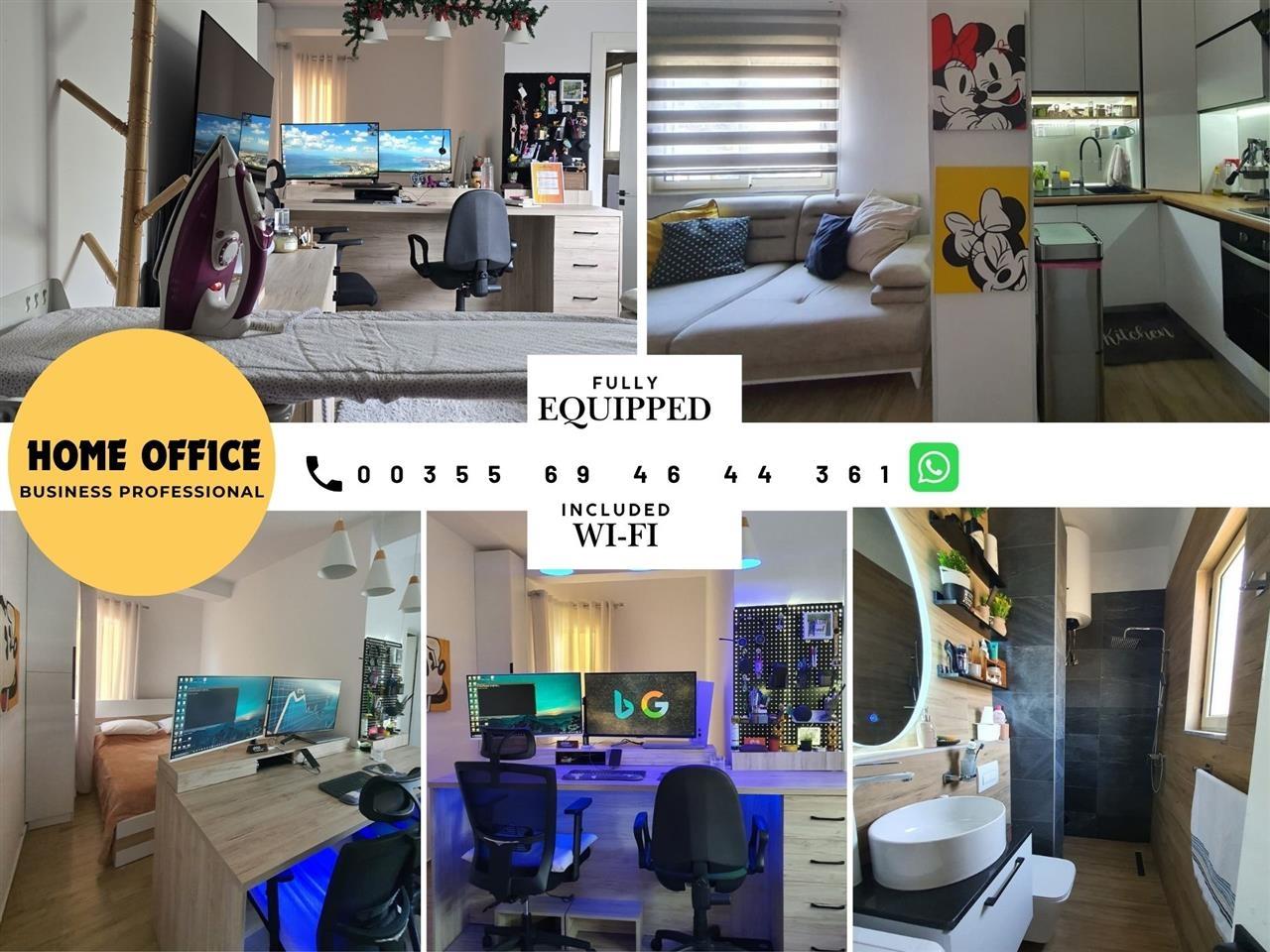 Home Office Modern Studio Apartment for Rent in Vlora