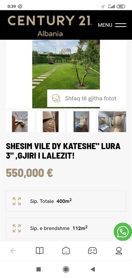 Shitet Vile 2-kateshe,Lura ,te Gjiri i Lalezit