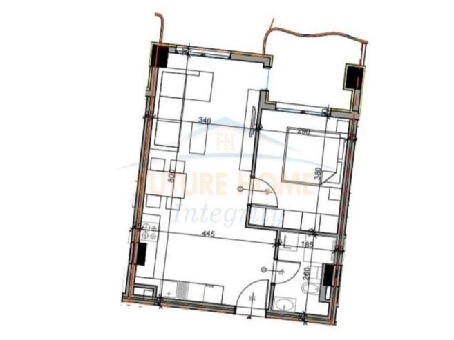Shitet, Apartament 1+1, Kompleksi Aluna,77200 Euro