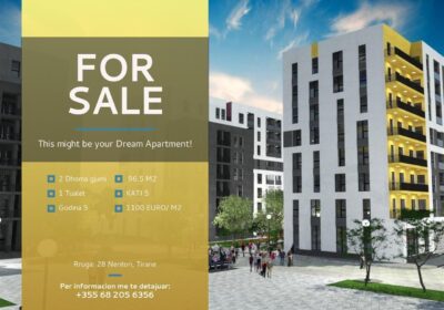 OKAZION, Apartament per shitje 2+1,1100€/m2