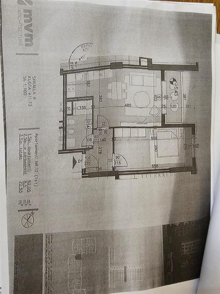 Apartment 1+1 ne rrugen e Kokonozeve, Porcelan 95500 €