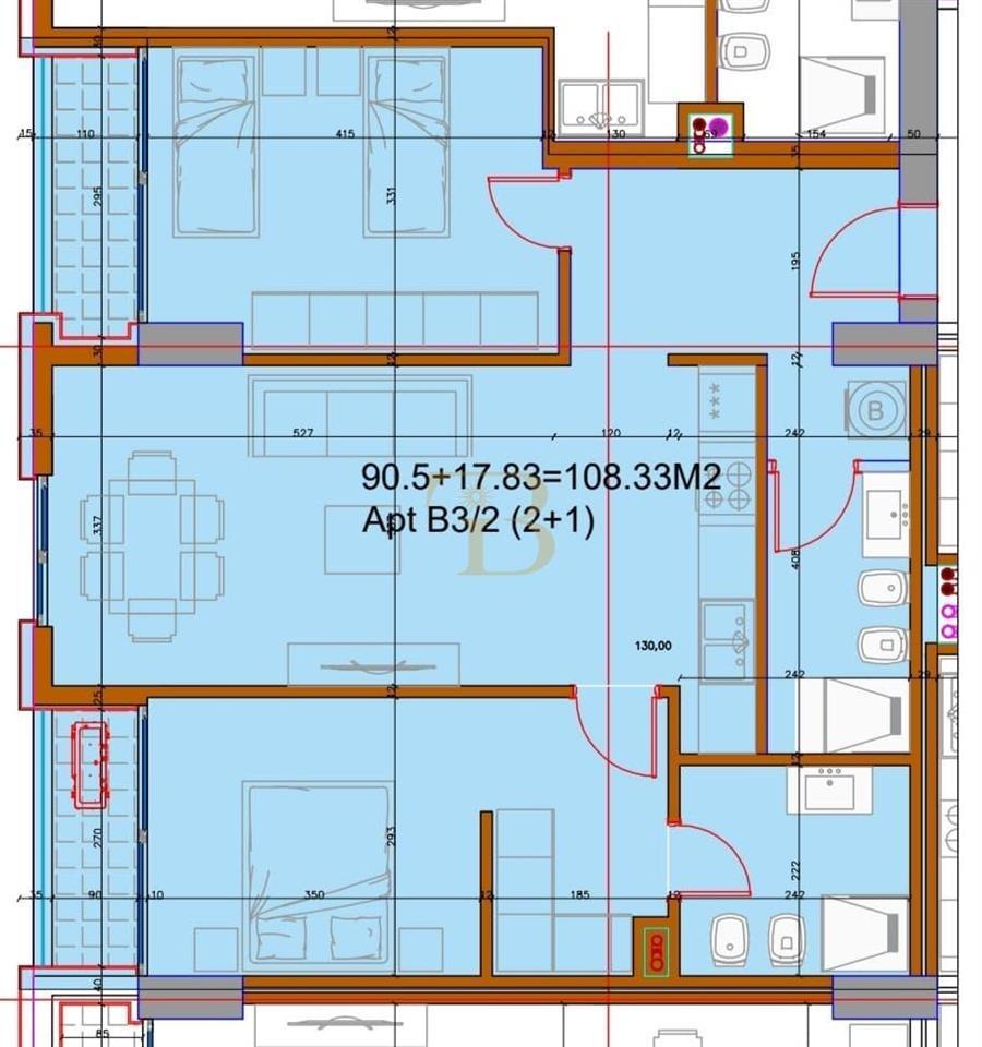 Apartament 2+1+2 në shitje, Lugomare, Vlorë
