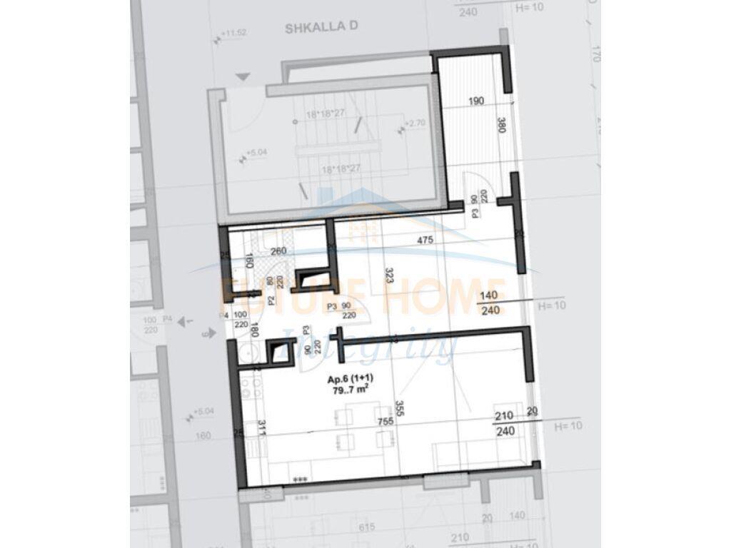Shitet apartament 1+1 San Paolo Residenc Bulevardi i Ri