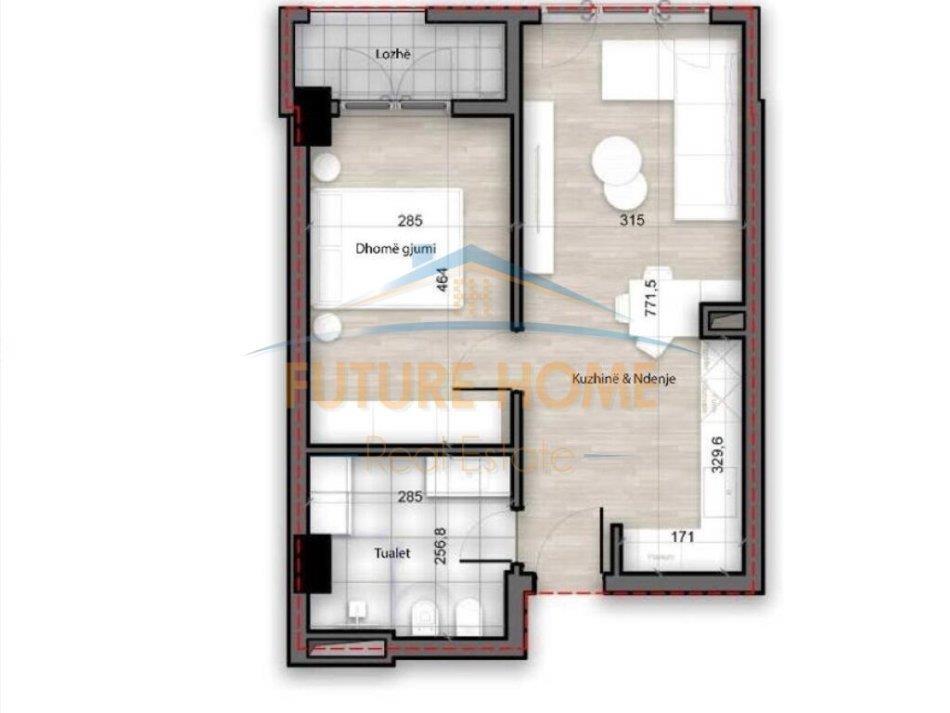 Shitet apartament 1+1 Kati 1, 68 m² 101.500 €