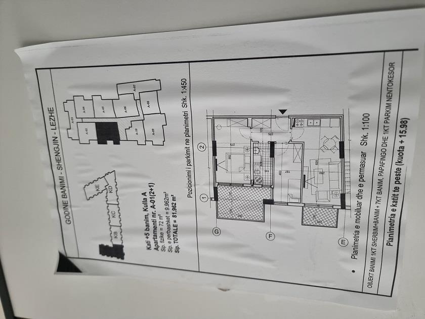 SHENGJIN – Apartament ne Residence te re, afer Detit, Kune