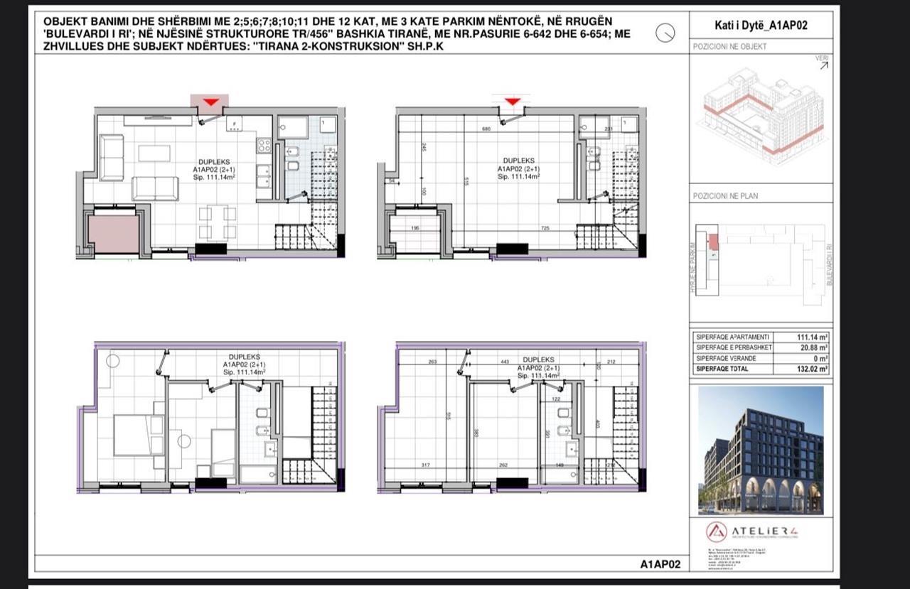 Shitet apartament 2+1 tek Bulevardi i Ri