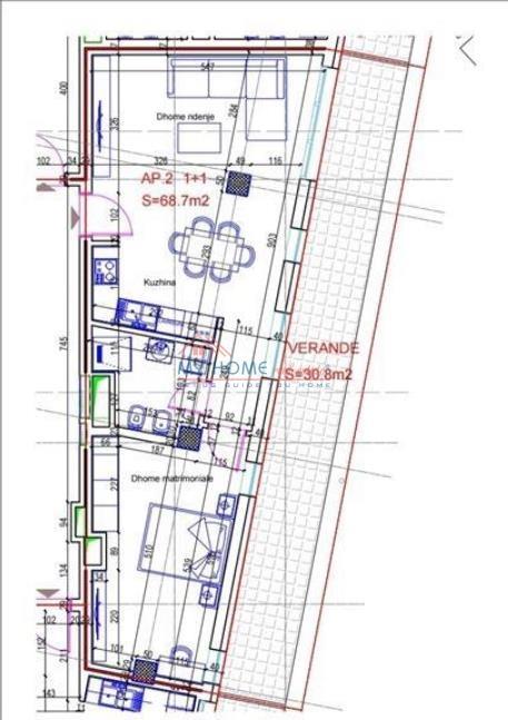 Apartament 2+1 Ne Shitje Te Kompleksi Grand Tirane