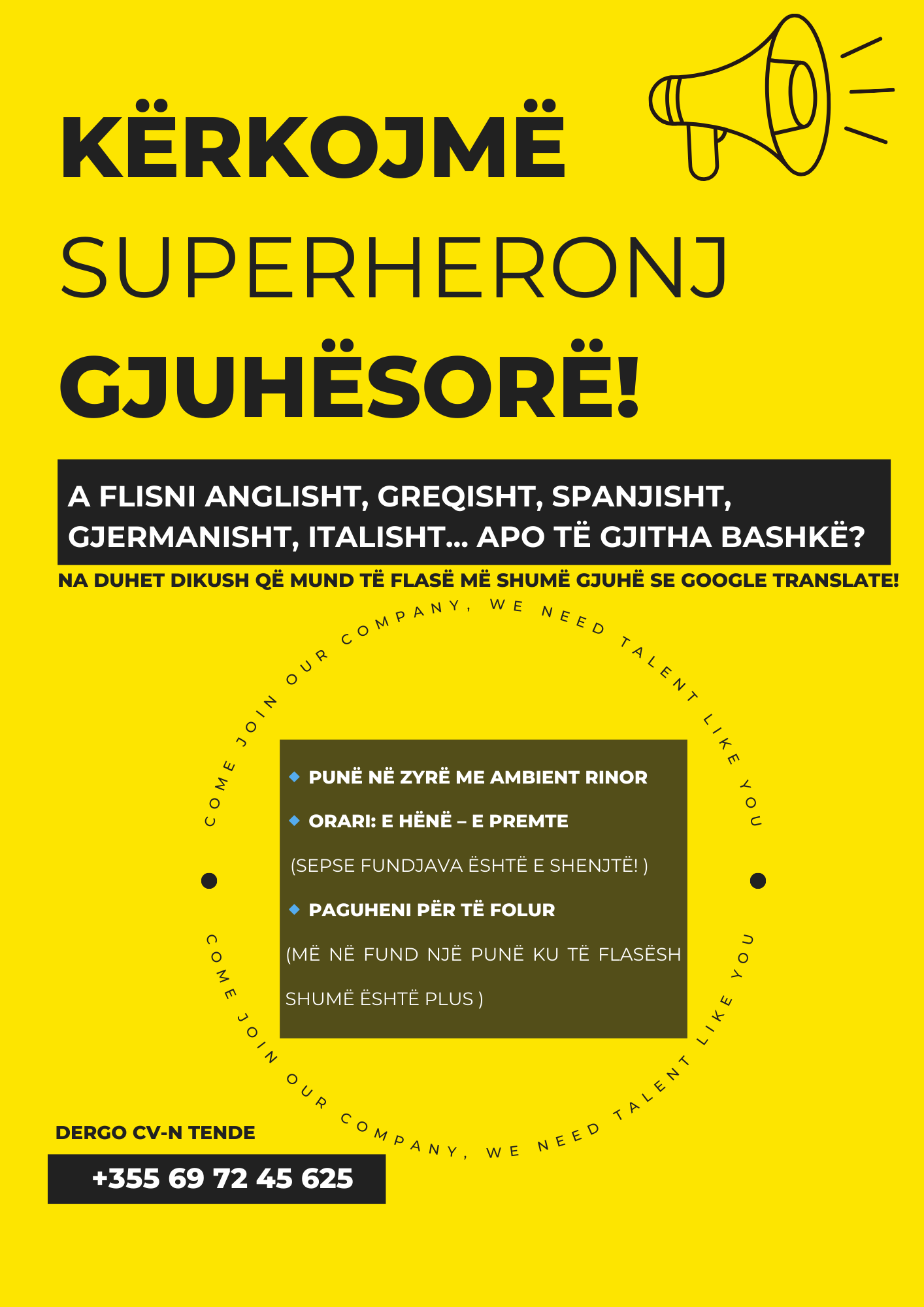 SuperHeronj Gjuhesor – Telemarketing