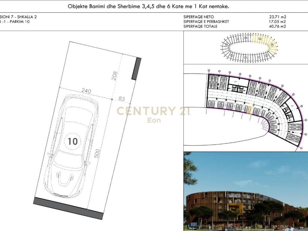 SHITET APARTAMENT 1+1ME POST PARKIMI TEK REZIDENCA EON ,NE G