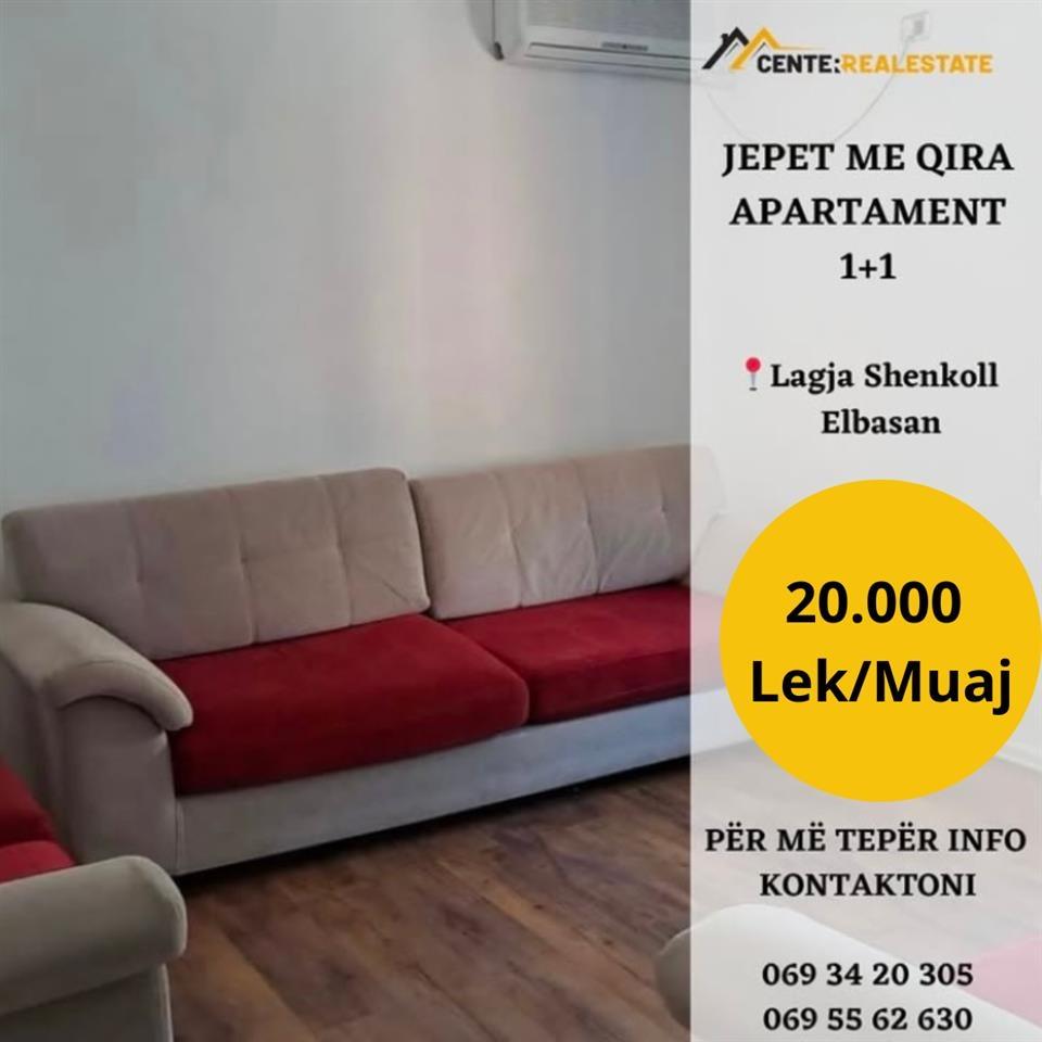 JEPET ME QIRA APARTAMENT 1+1 NË LAGJEN SHËNKOLL, ELBASAN.