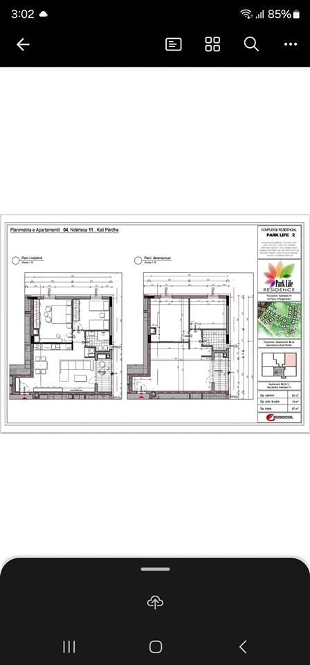 Shes Apartament 2+1+2 POSTE PARKIMI te Liqeni Artificial.