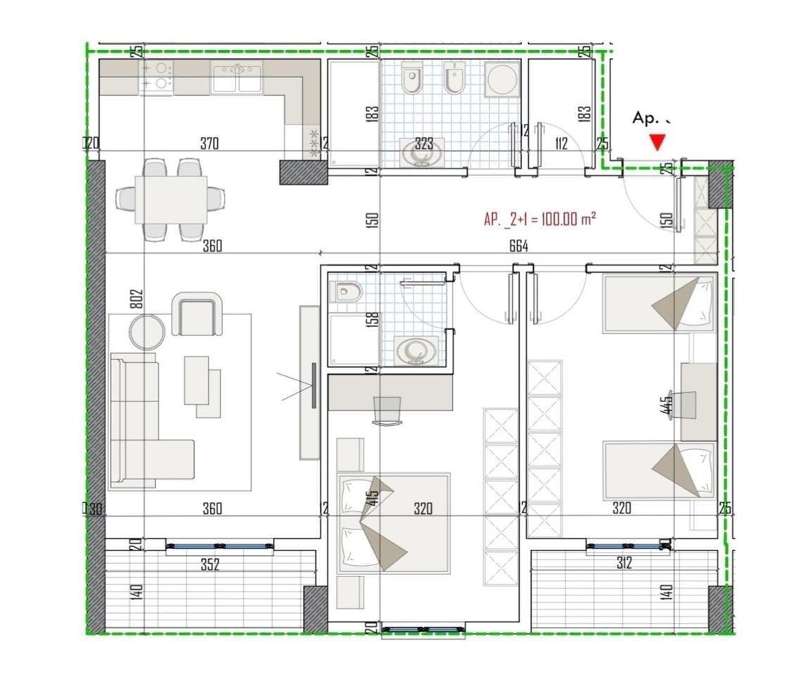 OKAZION – Shitet Apartament 2+1+2, Paskuqan, 116 m2