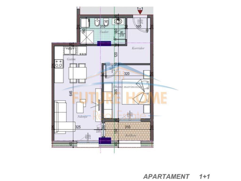 Shitet, Apartament 1+1, Dogana,Tiranë.