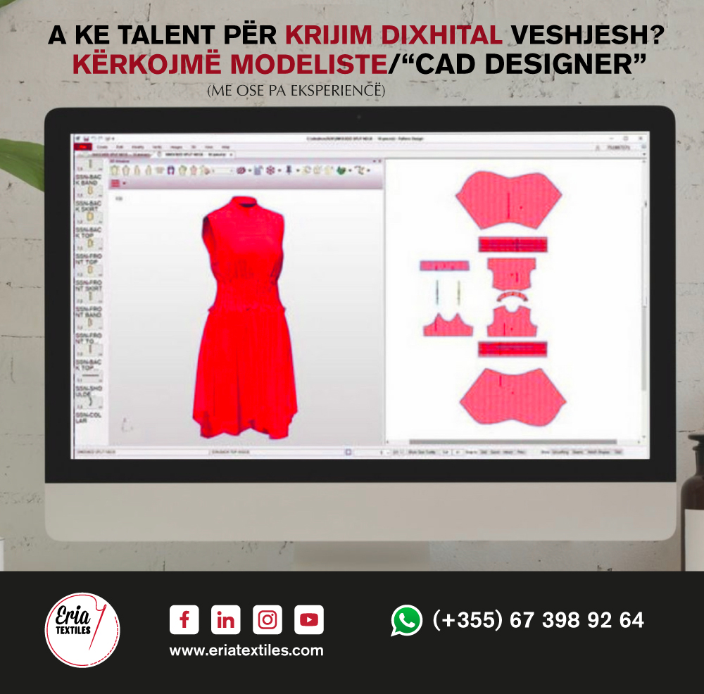 Pozicion i lirë pune – Modeliste / CAD Designer