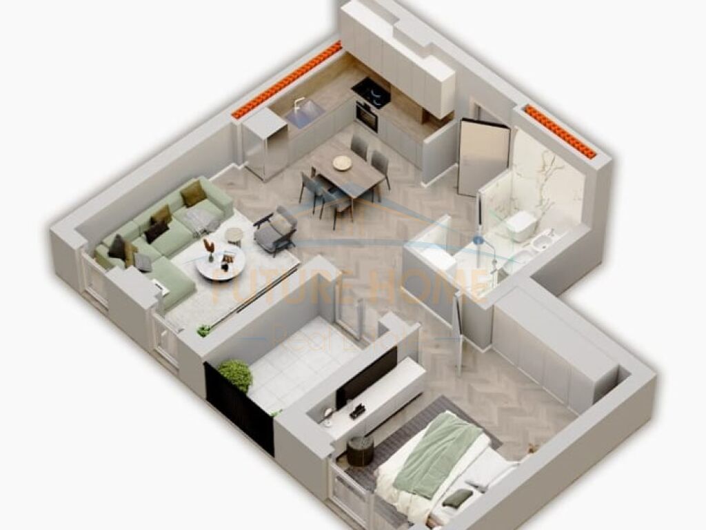 Shitet apartament 1+1 Univers City 77.616 €