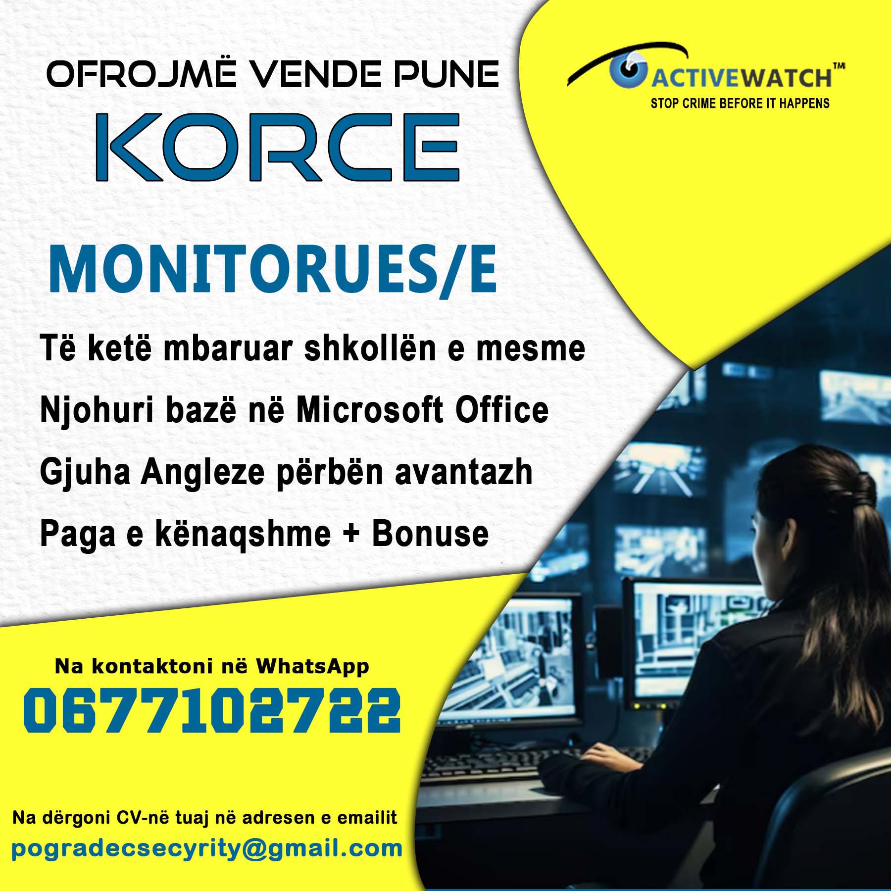 MONITORUES KAMERA SIGURIE