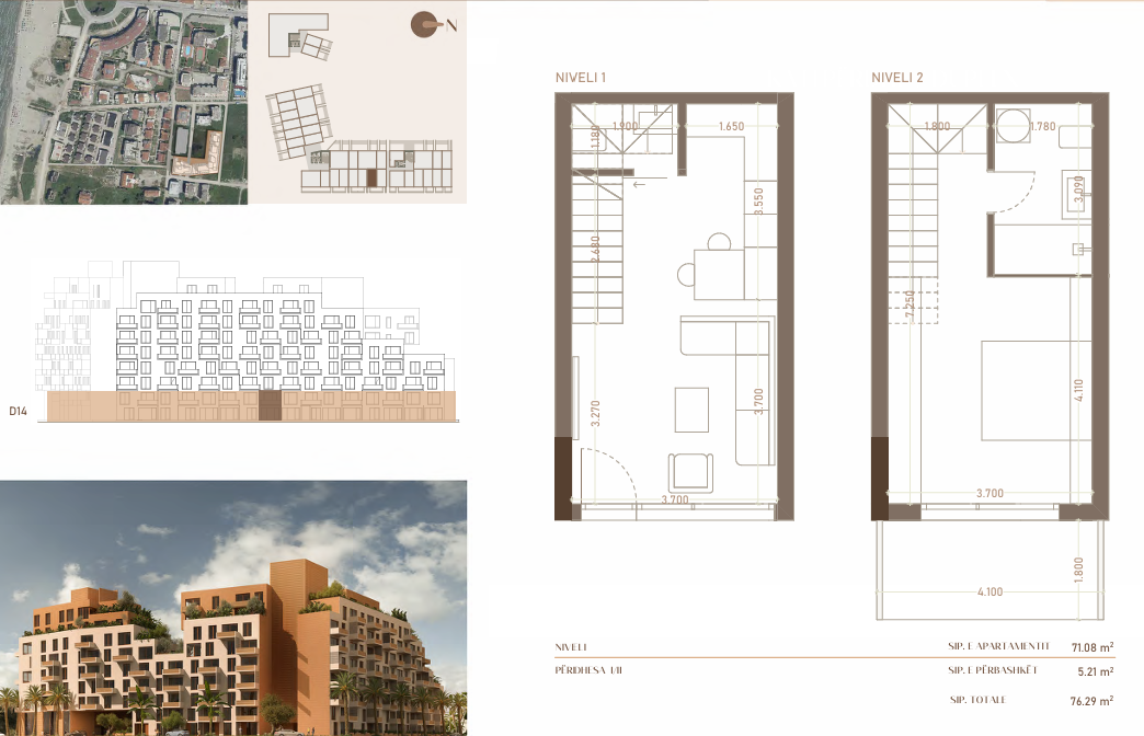 Super duplex i ri per vetem 1100€/m²,Golem