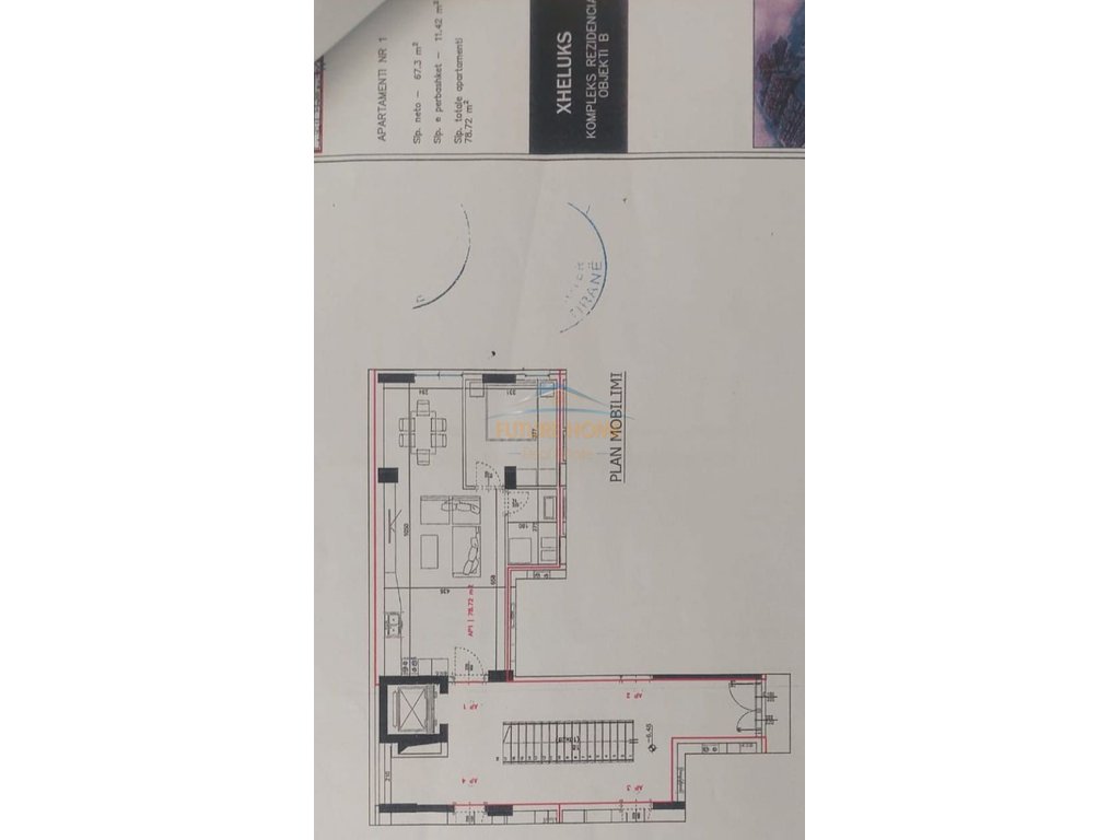Shitet Apartament 1+1 Rruga e Elbasanit 114.150 Eu