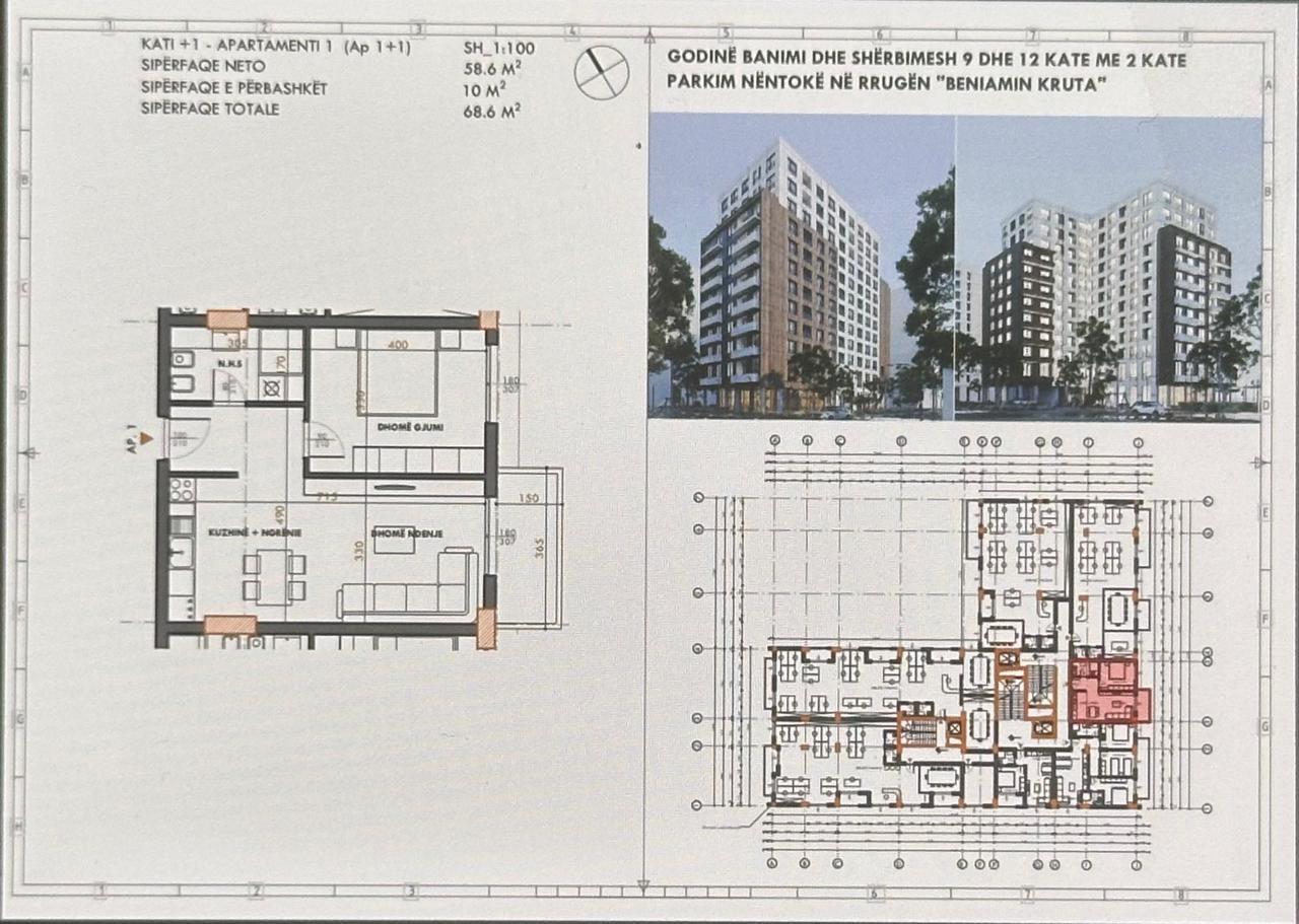 Shitet apartament 1+1 Ish fusha aviacionit !