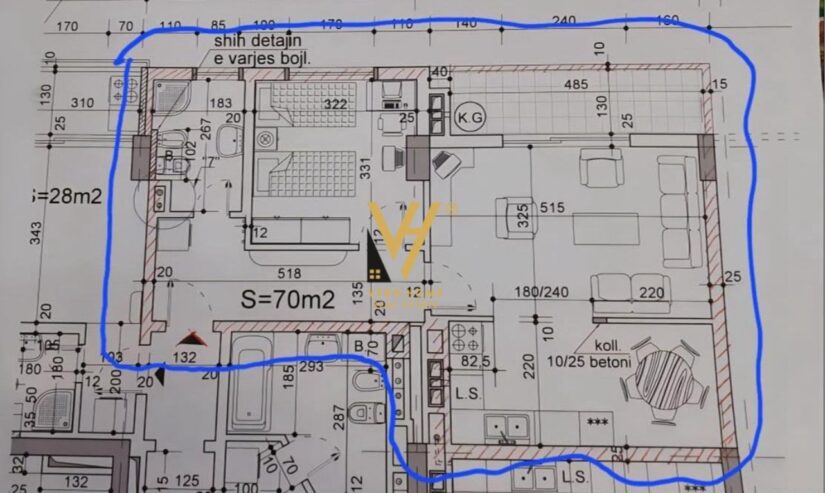 APARTAMENT 1+1 TE ZOGU I ZI 165.000 EURO