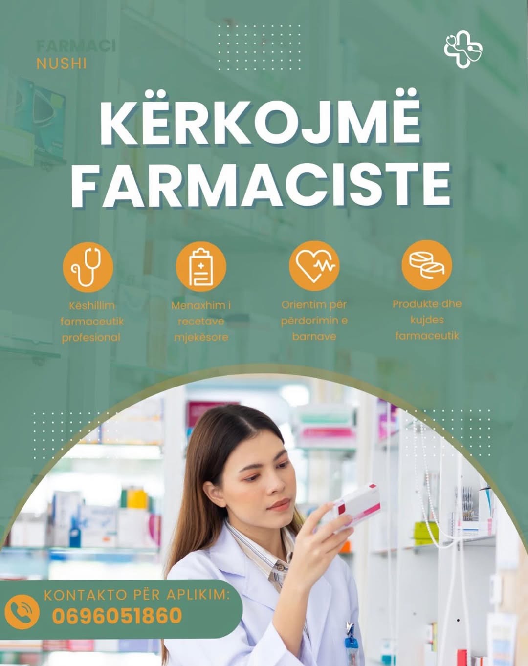 KËRKOJMË FARMACISTE
